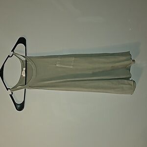 Womens green high neck green White Crow tank top with front pocket. Beautiful LG